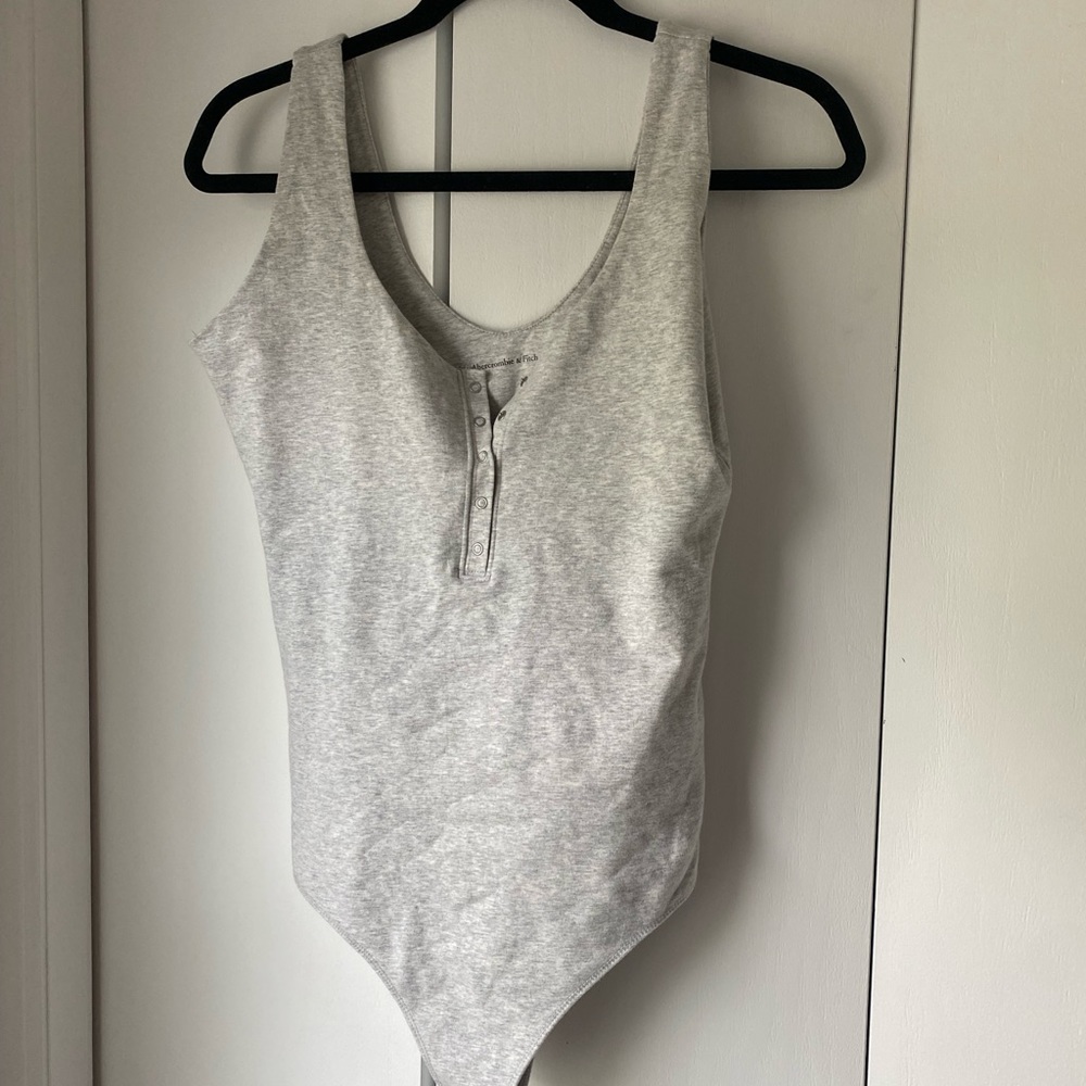 Large Abercrombie & Fitch grey tank bodysuit
